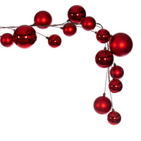 10’ Red Shiny/Matte Branch Ball Garland