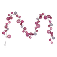 10’ Pink Pearl Branch Ball Garland