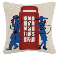 London Phone Booth Hook Pillow
