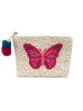 Butterfly Beaded Pouch