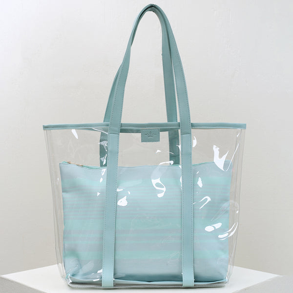 Clearwater Tote with Stripe Travel Case
