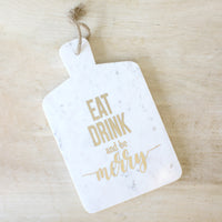 "Be Merry" Marble Serving Board