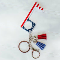 No Touch Key Ring: USA-Patriotic