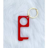 Simple Multi Function No Touch Key Chain - Red